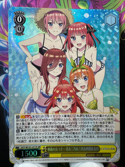 [Weiss Schwarz] [Quintuplets] 5HY/W101-017S Quintuplets in Swimsuits SR Japanese