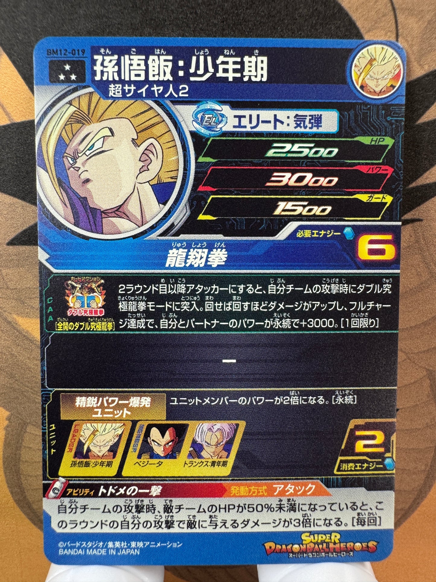 [Dragon Ball Heroes] BM12-019 Son Gohan Child SR Japanese