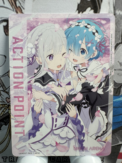 [Union Arena] [Re:Zero] UA40ST/REZ-1-AP01 Action Point Card Emilia